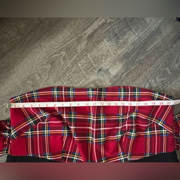 New York & Company Tartan Bow Waist Train Jumpsuit-Size 3X - Picture 6 of 9